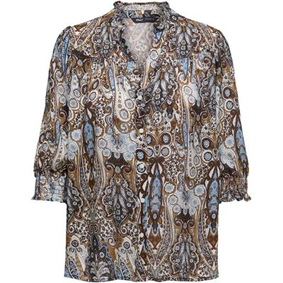 Hemd, Damen, 3/4-Ärmel Only Raya Marron XS Femme Hemd, Damen, 3/4-Ärmel Only Raya Marron XS Femme