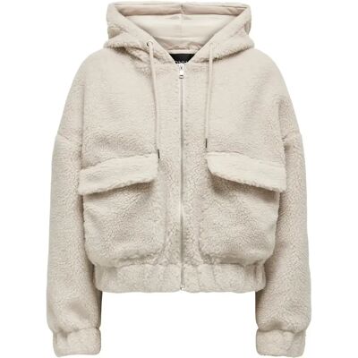 Fleece mit Kapuze Damen Only Teddy Onltanja Beige M Femme Fleece mit Kapuze Damen Only Teddy Onltanja Beige M Femme