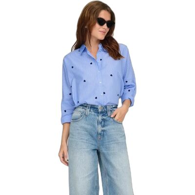 Damenhemd Only New Lina Grace Bleu S Femme Damenhemd Only New Lina Grace Bleu S Femme
