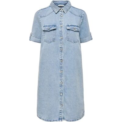 Jeanskleid Damen Only Lisa Bleu L Femme Jeanskleid Damen Only Lisa Bleu L Femme
