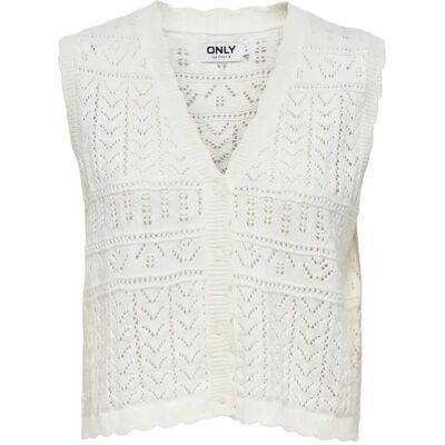 V-Ausschnitt-Weste Damen Only Irina Blanc XL Femme V-Ausschnitt-Weste Damen Only Irina Blanc XL Femme