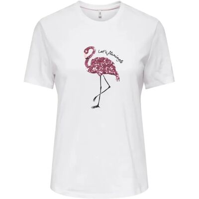 Damen T-Shirt Only Kita Blanc S Femme Damen T-Shirt Only Kita Blanc S Femme