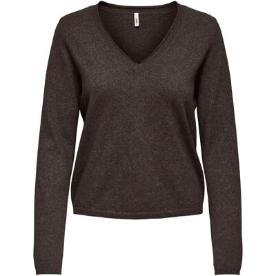 Damen V-Ausschnitt Pulli Only Loyal Marron M Femme Damen V-Ausschnitt Pulli Only Loyal Marron M Femme