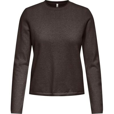 Rundhals-Pullover mit langen Ärmeln für Damen Only Loyal Marron M Femme Rundhals-Pullover mit langen Ärmeln für Damen Only Loyal Marron M Femme