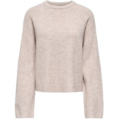 Pullover mit Rundhalsausschnitt Damen Only Simoni Beige S Femme Pullover mit Rundhalsausschnitt Damen Only Simoni Beige S Femme