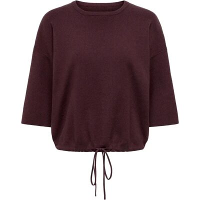 Lässiger Strickpulli mit Bindeband für Damen Only Siteri Rouge S Femme Lässiger Strickpulli mit Bindeband für Damen Only Siteri Rouge S Femme