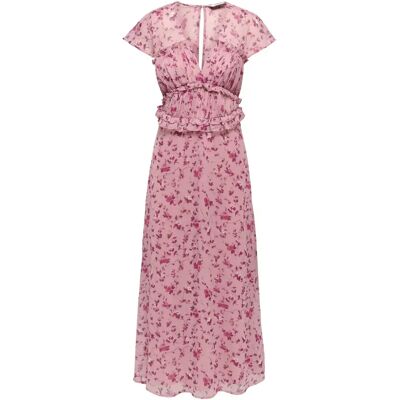 Maxikleid mit Rüschen für Frauen Only Valda Rose S Femme Maxikleid mit Rüschen für Frauen Only Valda Rose S Femme