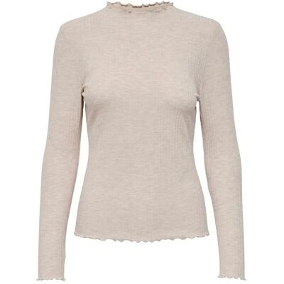 Sweatshirt mit hohem Kragen für Damen Only Onlemma Gris XS Femme Sweatshirt mit hohem Kragen für Damen Only Onlemma Gris XS Femme
