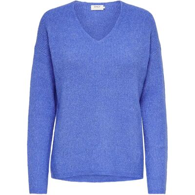Pullover mit V-Ausschnitt Frau Only Camilla Bleu XS Femme Pullover mit V-Ausschnitt Frau Only Camilla Bleu XS Femme