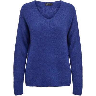 Pullover mit V-Ausschnitt Damen Only Camilla Bleu M Femme Pullover mit V-Ausschnitt Damen Only Camilla Bleu M Femme