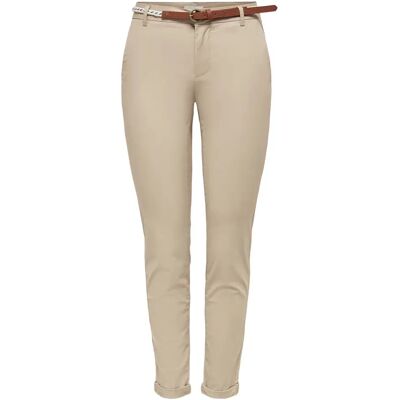 Baumwollhose Frau Only Biana Beige 42x32 Femme Baumwollhose Frau Only Biana Beige 42x32 Femme