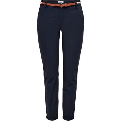 Chinohose mit Gürtel Baumwolle Frau Only Biana CC Bleu 36x32 Femme Chinohose mit Gürtel Baumwolle Frau Only Biana CC Bleu 36x32 Femme