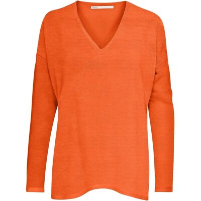 Pullover mit V-Ausschnitt Frau Only Onlamalia Orange XL Femme Pullover mit V-Ausschnitt Frau Only Onlamalia Orange XL Femme