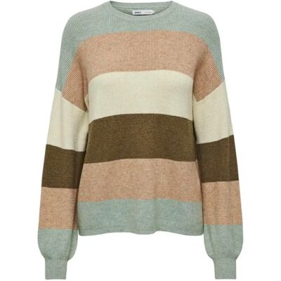 Gestreifter Pullover Frau Only Atia Vert XL Femme Gestreifter Pullover Frau Only Atia Vert XL Femme