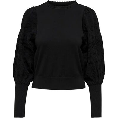 Pullover mit Rundhalsausschnitt aus Strick für Frauen Only Melita Noir S Femme Pullover mit Rundhalsausschnitt aus Strick für Frauen Only Melita Noir S Femme
