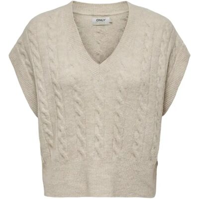 Ärmelloser Pullover Frau Only Melody Blanc L Femme Ärmelloser Pullover Frau Only Melody Blanc L Femme