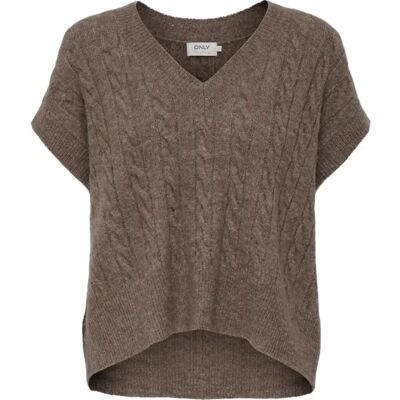 Ärmelloser Pullover Frau Only Melody Marron M Femme Ärmelloser Pullover Frau Only Melody Marron M Femme