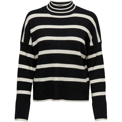 Pullover mit Stehkragen, Damen Only Ibi Noir XS Femme Pullover mit Stehkragen, Damen Only Ibi Noir XS Femme