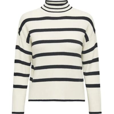 Pullover mit Stehkragen, Damen Only Ibi Blanc L Femme Pullover mit Stehkragen, Damen Only Ibi Blanc L Femme