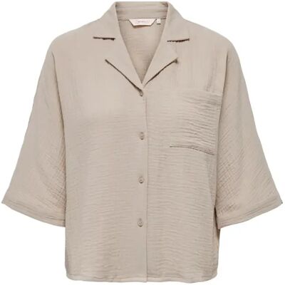 Gewebtes Hemd für Frauen Only Thyra Beige XL Femme Gewebtes Hemd für Frauen Only Thyra Beige XL Femme
