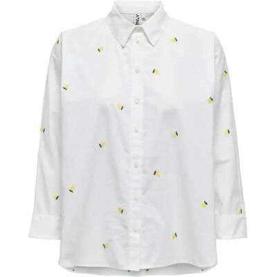 Langarmshirt Frau Only New Lina Grace Blanc XL Femme Langarmshirt Frau Only New Lina Grace Blanc XL Femme