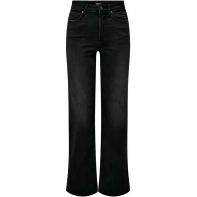 Weite Jeans mit hoher Taille Frau Only Madison Noir Mx32 Femme Weite Jeans mit hoher Taille Frau Only Madison Noir Mx32 Femme