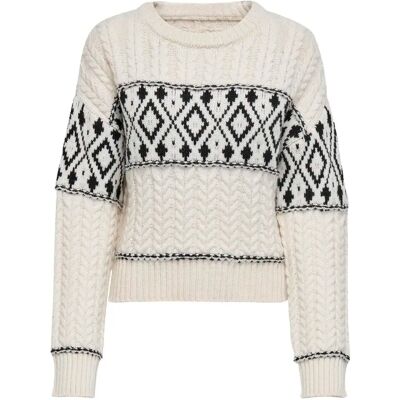 Pullover mit schulterfreien Ärmeln für Frauen Only Marent Blanc L Femme Pullover mit schulterfreien Ärmeln für Frauen Only Marent Blanc L Femme