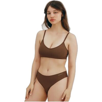 Höschen für Damen Organic Basics Naked Rib Marron L Femme Höschen für Damen Organic Basics Naked Rib Marron L Femme