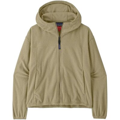 Texturierte Kapuzenfleecejacke Damen Patagonia Beige L Femme Texturierte Kapuzenfleecejacke Damen Patagonia Beige L Femme