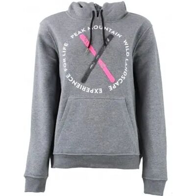 Molton-Hoodie Damen Peak Mountain Aconor Gris M Femme Molton-Hoodie Damen Peak Mountain Aconor Gris M Femme