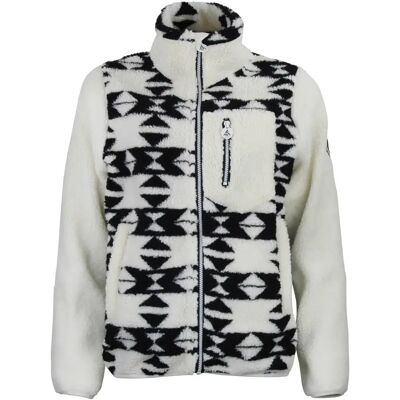 Damen Fleecejacke mit Brusttasche Peak Mountain Sherpa 350G Beige S Femme Damen Fleecejacke mit Brusttasche Peak Mountain Sherpa 350G Beige S Femme