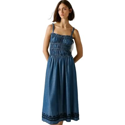 Ärmelloses Kleid, Damen Pepe Jeans Cass Tencel Bleu S Femme Ärmelloses Kleid, Damen Pepe Jeans Cass Tencel Bleu S Femme