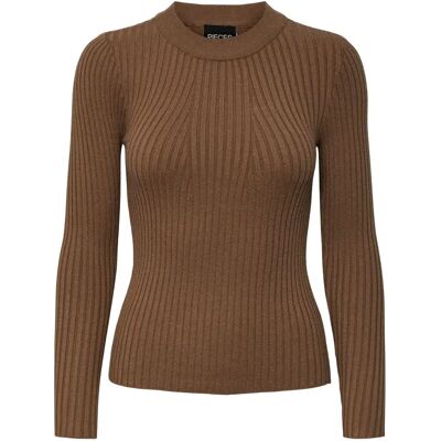 Pullover mit O-Kragen Frau Pieces Crista Marron L Femme Pullover mit O-Kragen Frau Pieces Crista Marron L Femme