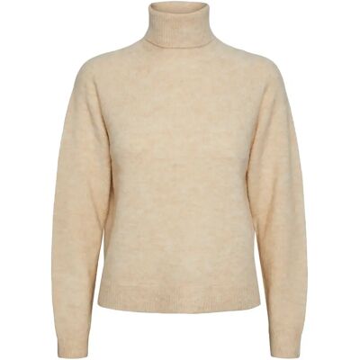Rollkragenpullover Damen Pieces Pcjuliana Beige M Femme Rollkragenpullover Damen Pieces Pcjuliana Beige M Femme