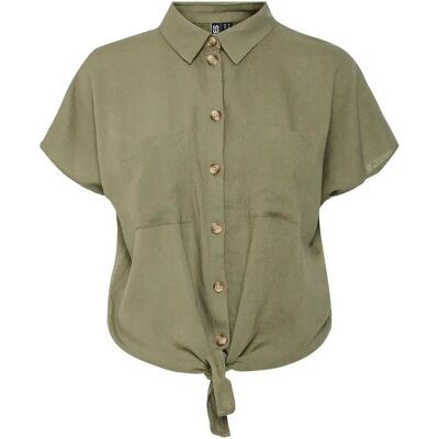 Kurzarmhemd, Damen Pieces Pia Vert 2XL Femme Kurzarmhemd, Damen Pieces Pia Vert 2XL Femme