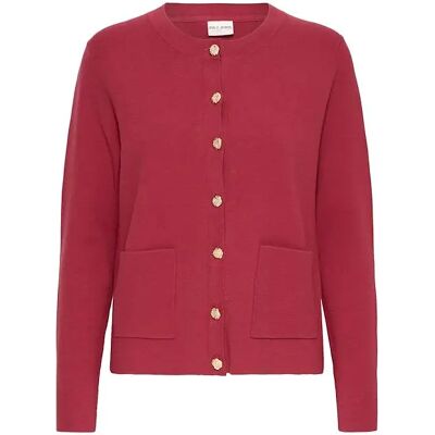 Damen-Cardigan aus Viskose und Polyester Pulz Jeans Sara Rouge M Femme Damen-Cardigan aus Viskose und Polyester Pulz Jeans Sara Rouge M Femme