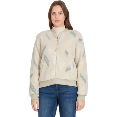 Damen Druck-Fleecejacke mit Reißverschluss Ragwear Cairro Beige S Femme Damen Druck-Fleecejacke mit Reißverschluss Ragwear Cairro Beige S Femme