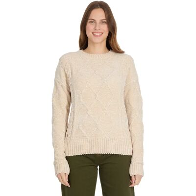 Pullover mit Rundhalsausschnitt Damen Ragwear Jannina Beige L Femme Pullover mit Rundhalsausschnitt Damen Ragwear Jannina Beige L Femme