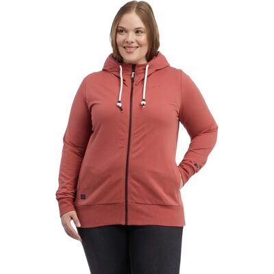Sweatshirt mit Reißverschluss und Kapuze, Damen Ragwear Paya Plus Rouge 46 Femme Sweatshirt mit Reißverschluss und Kapuze, Damen Ragwear Paya Plus Rouge 46 Femme