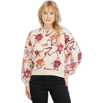 Damen Sweatshirt mit Aufdruck Ragwear Wuss Beige XS Femme Damen Sweatshirt mit Aufdruck Ragwear Wuss Beige XS Femme