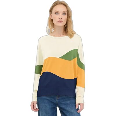 Pullover Damen Ragwear Glannis Block Beige XS Femme Pullover Damen Ragwear Glannis Block Beige XS Femme