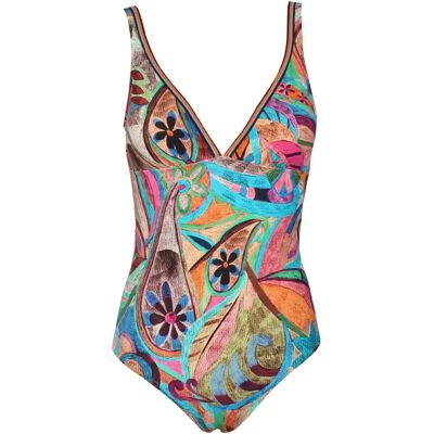 Dreiecksbadeanzug vorne Damen Red Point Abby Multicolore 42B Femme Dreiecksbadeanzug vorne Damen Red Point Abby Multicolore 42B Femme