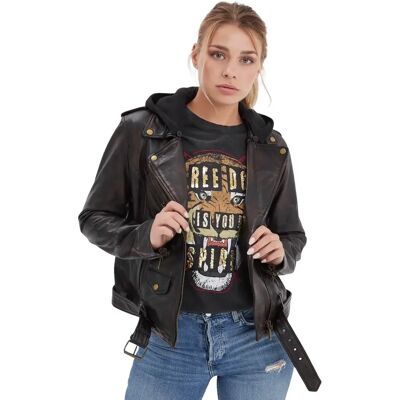 Lederjacke Damen Rose Garden Line Noir S Femme Lederjacke Damen Rose Garden Line Noir S Femme