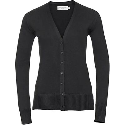 Strick-Cardigan mit V-Ausschnitt für Damen Russell Athletic Noir 2XS Femme Strick-Cardigan mit V-Ausschnitt für Damen Russell Athletic Noir 2XS Femme