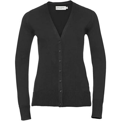 Strick-Cardigan mit V-Ausschnitt für Damen Russell Athletic Noir 2XS Femme Strick-Cardigan mit V-Ausschnitt für Damen Russell Athletic Noir 2XS Femme