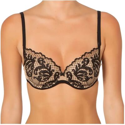 Frau gepolsterter Spitzentop Selmark Anais Noir 100D Femme Frau gepolsterter Spitzentop Selmark Anais Noir 100D Femme
