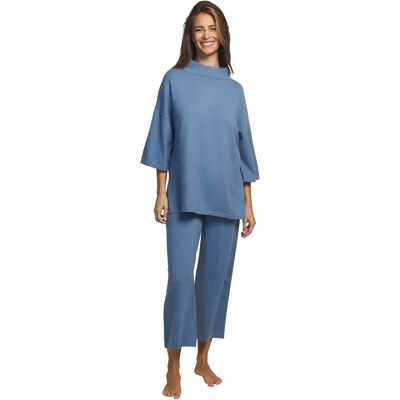 Pyjama mit 3/4-Hose Tunika für Damen Selmark Bleu M Femme Pyjama mit 3/4-Hose Tunika für Damen Selmark Bleu M Femme