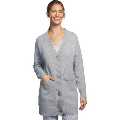 Strickjacke, Damen Selmark Complementos Petalos Gris L Femme Strickjacke, Damen Selmark Complementos Petalos Gris L Femme