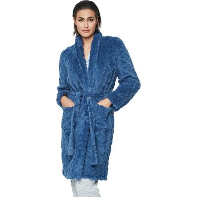 Morgenmantel Damen Selmark PC1 Style ADD Bleu L Femme Morgenmantel Damen Selmark PC1 Style ADD Bleu L Femme