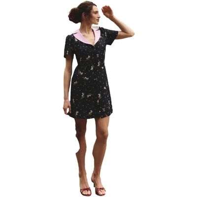 Kleid Damen She is Sunday Provance Print Noir L Femme Kleid Damen She is Sunday Provance Print Noir L Femme